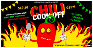 CHILI COOK OFF BANNER delt Facebook-billede template