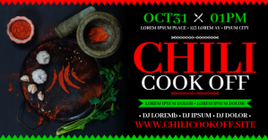 CHILI COOK OFF BANNER delt Facebook-billede template