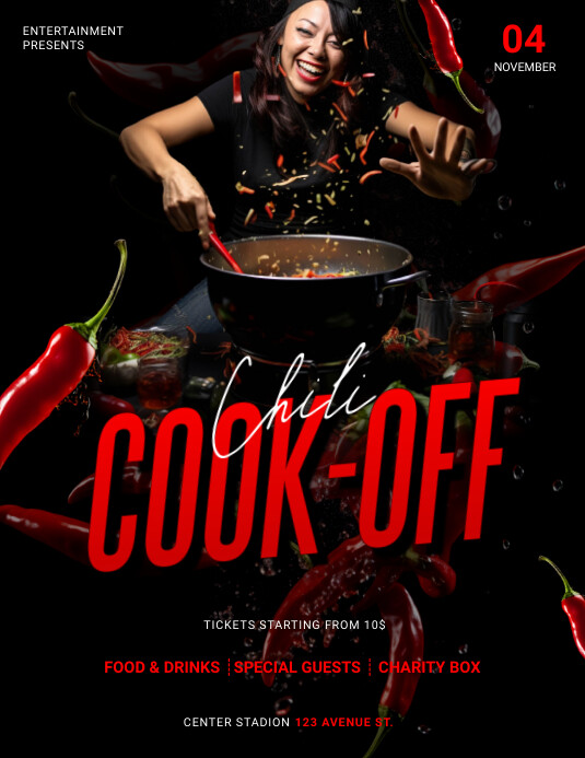 Chili Cook-Off Contest flyer template | PosterMyWall