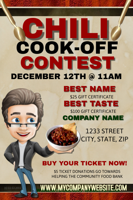 Cook Off Contests Chili Cook-Off Contest Template | PosterMyWall