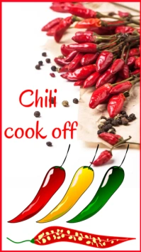 Chili cook off Display digitale (9:16) template
