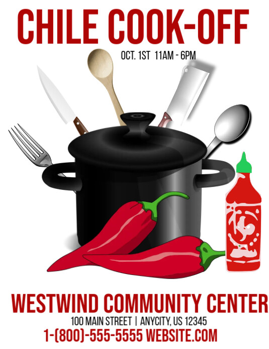 Plantilla de Chile Cook-off | PosterMyWall