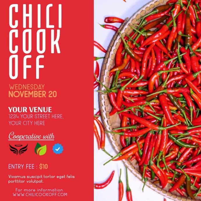 Large Event Cook Posts Chili Cook Off Template | PosterMyWall