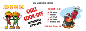 Chili cook-off event Copertina Facebook template