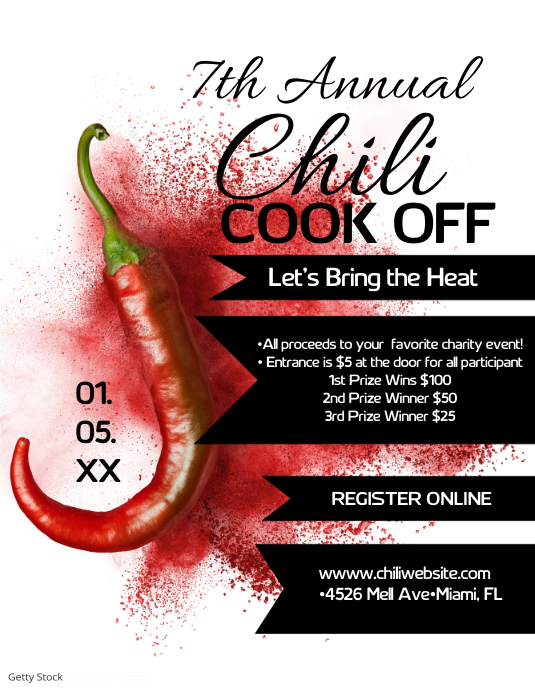 Copy of Chili Cook Off Event Flyer PosterMyWall