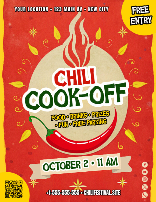 Chili Cook-Off Event Flyer Template | PosterMyWall