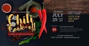 Chili Cook-off Facebook Shared Image delt Facebook-billede template