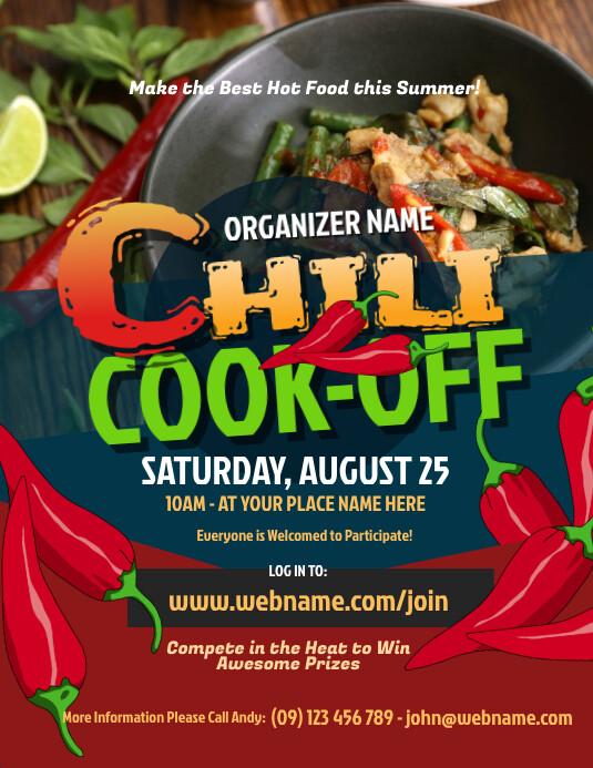 Chili CookOff Flyer Template PosterMyWall Chili CookOff Flyer Template PosterMyWall