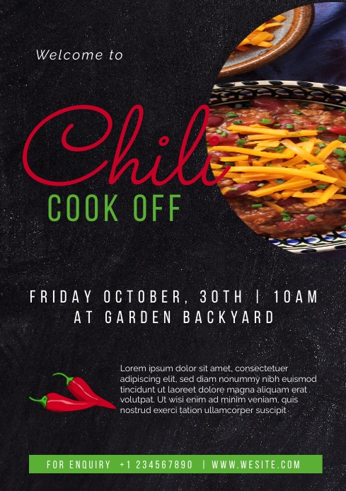 Chili Cook Off Flyer Template | PosterMyWall