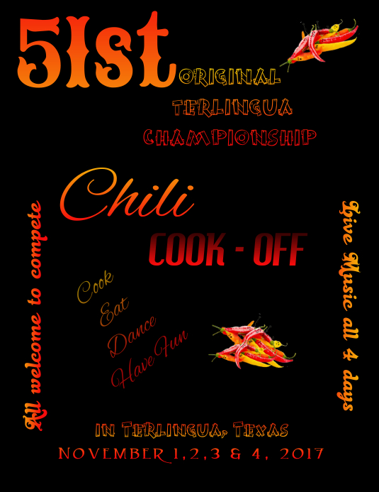 Chili cook Off Flyer Template PosterMyWall