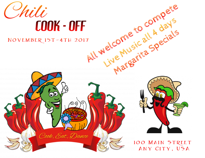Chili Cook Off Flyer Template PosterMyWall Chili Cook Off Flyer Template PosterMyWall
