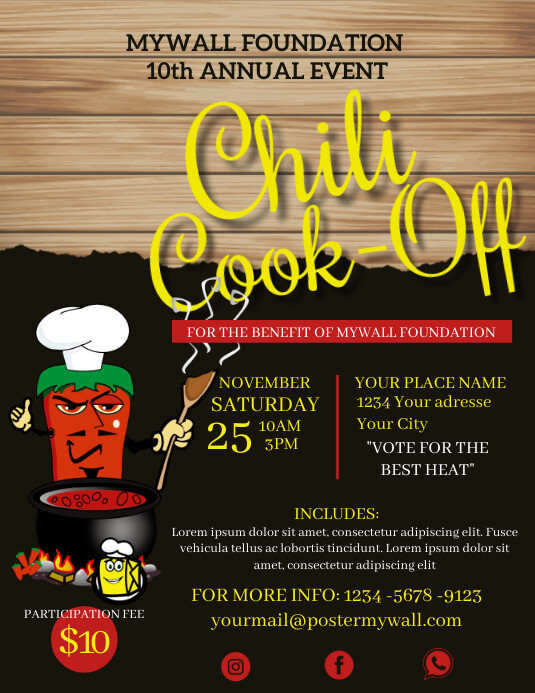 Chili Cook-off Flyer Template | PosterMyWall