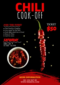Chili Cook-off Flyer Template A5