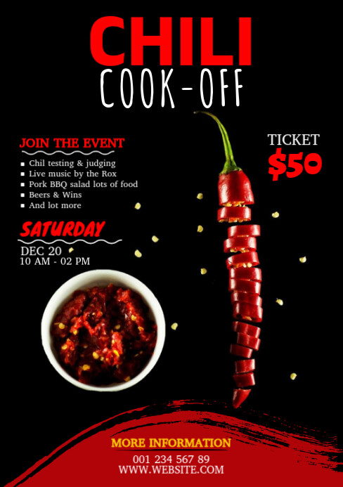 Chili Cook-off Flyer Template | PosterMyWall