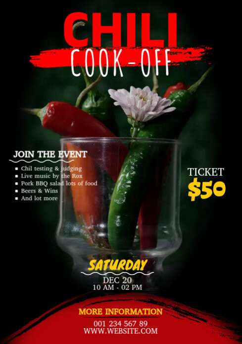Chili Cook-off Flyer Template | PosterMyWall