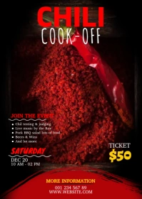 Chili Cook-off Flyer Template A6