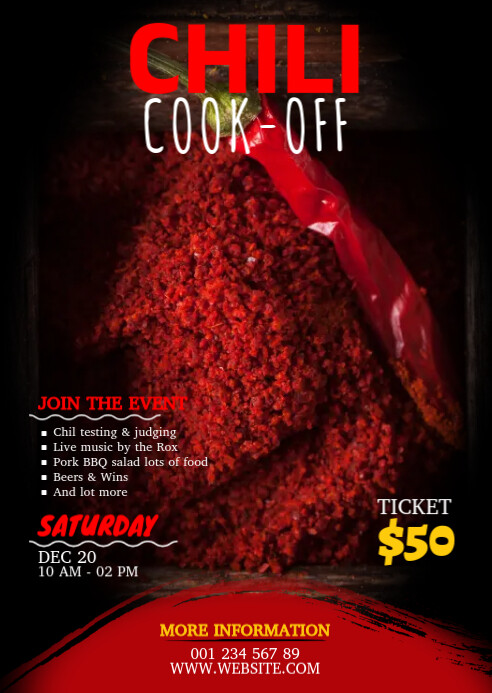 Chili Cook off Flyer Template PosterMyWall printable-chili-cook-off-flyer-template-free-printable-computer-tools
