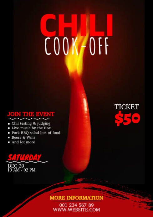 Chili Cook-off Flyer Template | PosterMyWall