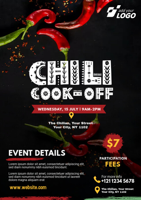 Chili Cook-Off Flyer Template | PosterMyWall