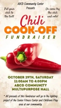 Chili Cook Off Fundraiser Event Instagram Story template