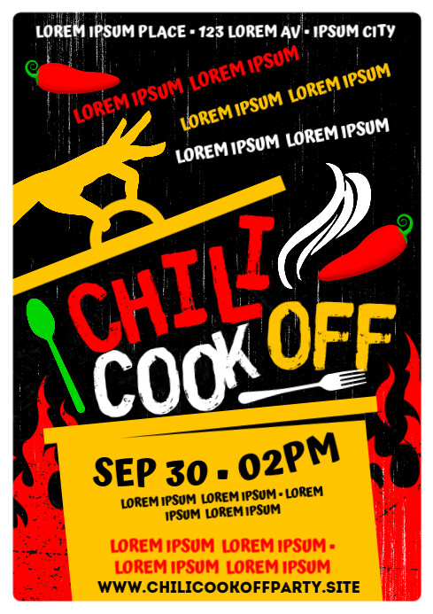 Poster Live Cook CHILI COOK OFF POSTER Template | PosterMyWall
