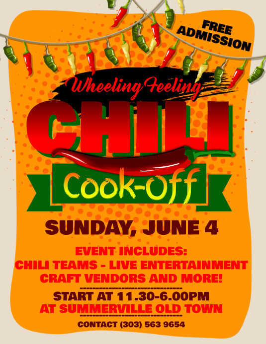 Free Printable Chili Cook Off Flyer Template