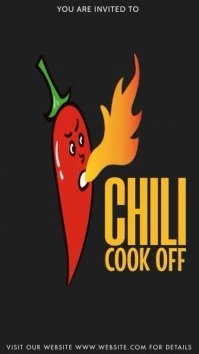 Chili Cook Off Template Digital Display (9:16)