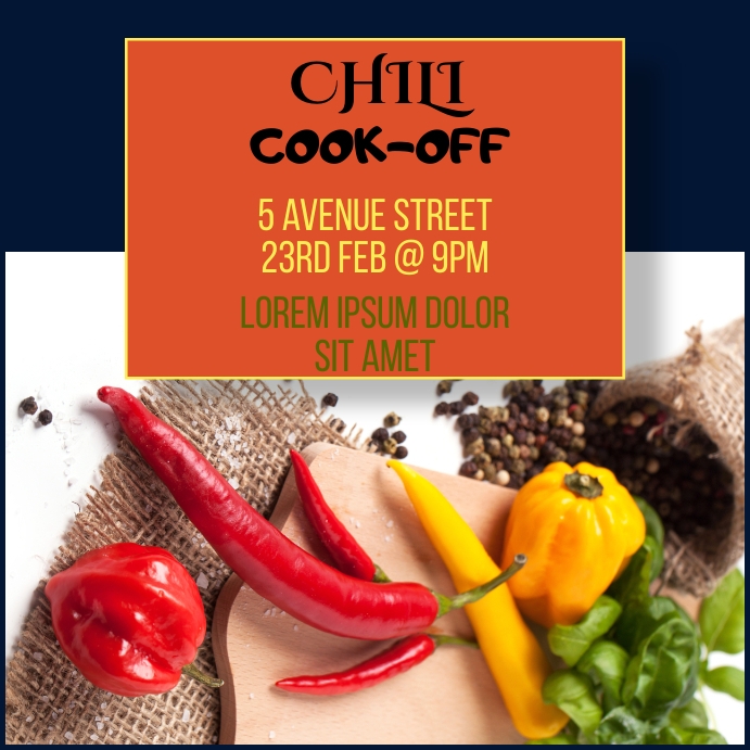 chili cook off template PosterMyWall