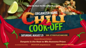 Blue Chili Cook Off Template Publicação do Twitter