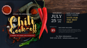 Chili Cook-off Twitter Post Twitter-opslag template