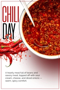 Chili Day Poster Póster template
