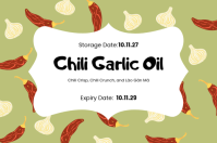 Chili Garlic Oil Label Label template