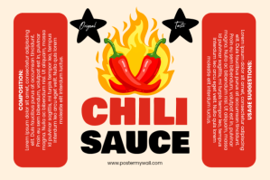 Black Chili Sauce Label Labels Template | PosterMyWall