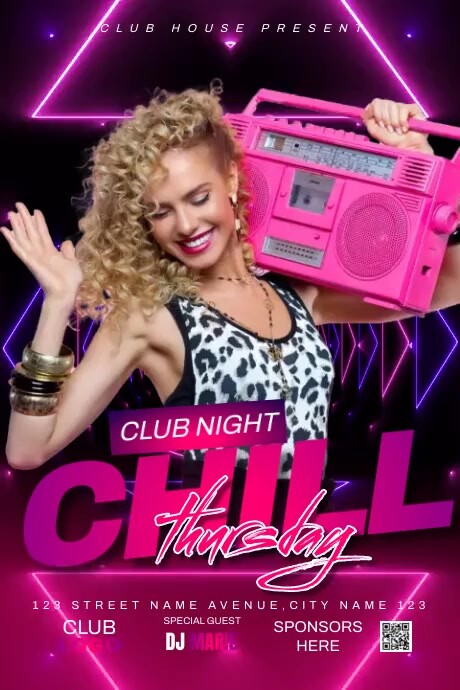 Chill Night Party Video Template | PosterMyWall
