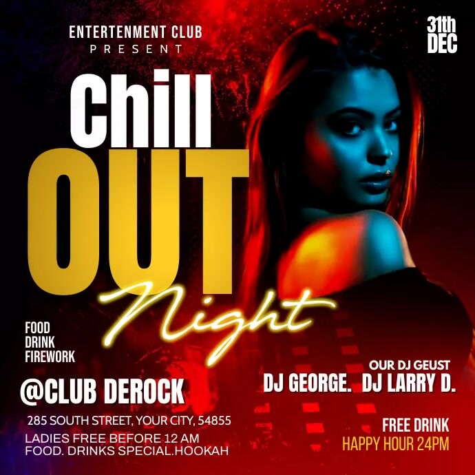 Red Club Flyer Background red-club-flyer-background