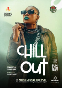 Chill Out Party Design Template A4