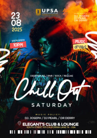 Chill Out Party Design Template A4