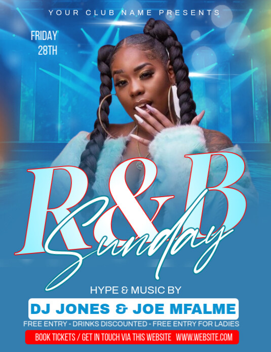 chill vibes flyer template – ideal for r&b nights
