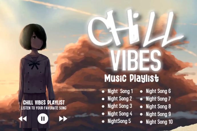 Chill Vibes Music Playlist Template | PosterMyWall