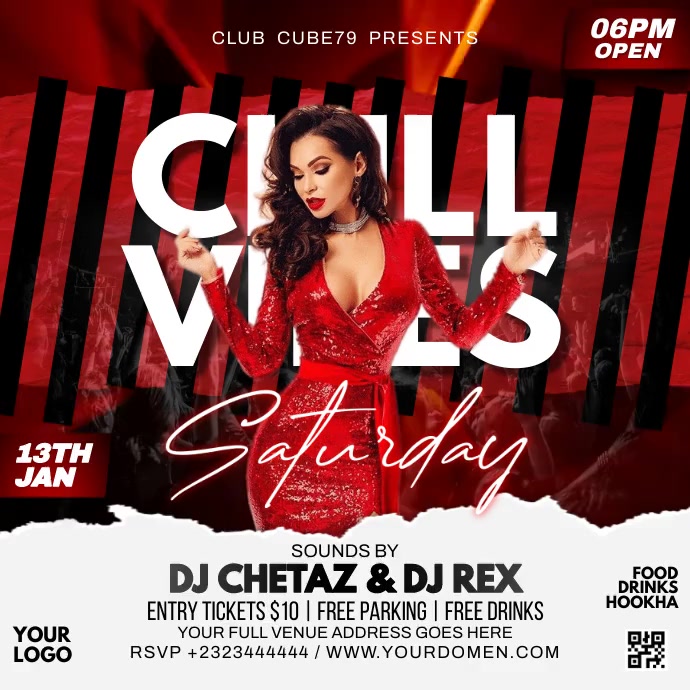 Chill vibes saturday Message Instagram template