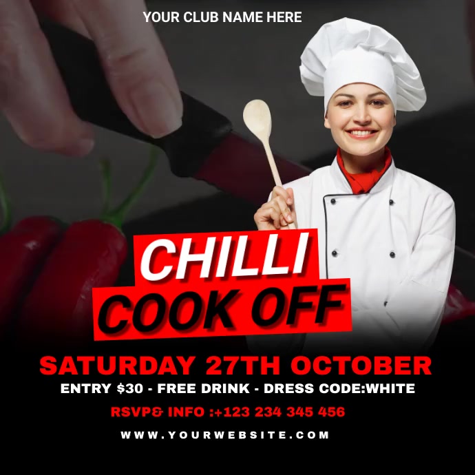 Large Event Cook Posts chilli cook off Template | PosterMyWall