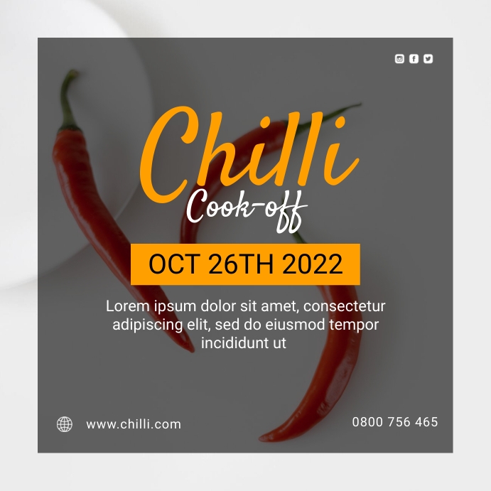 Chilli cookoff flyer Template PosterMyWall