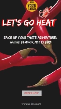 chilli hot red restaurant ad Historia de Instagram template