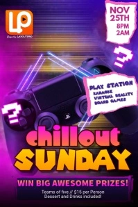 Chillout Sunday Video Poster template