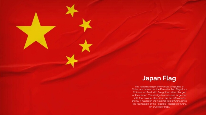 China flag 演示(16:9) template