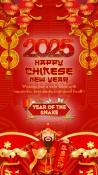 Chines new year Historia de Instagram template