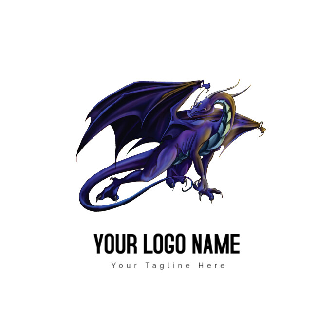 Chinese Dragon Dungeons & Dragons Miniatures Game Legendary Creature Logo Logotyp template