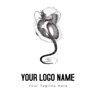 Chinese Dragon Serpent Fantasy Wyvern Logo template