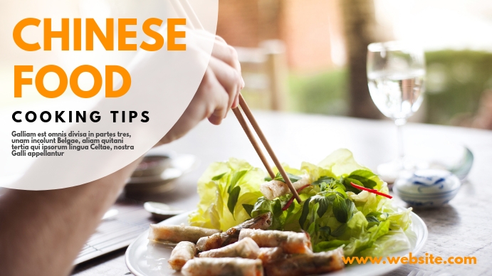 chinese food cooking tips design template YouTube-miniature