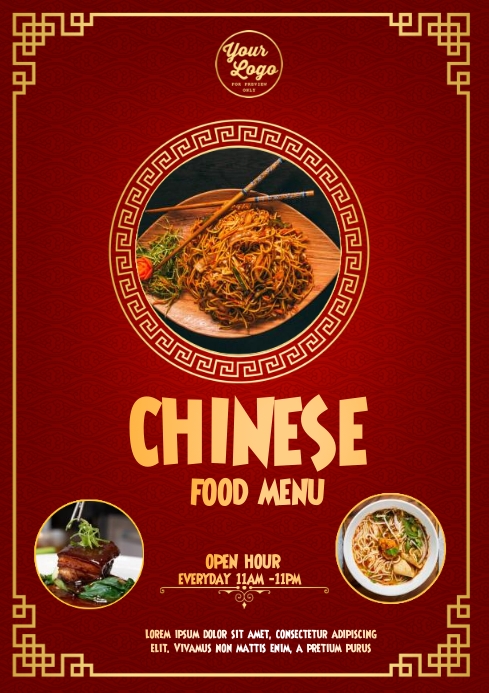Chinese Food Menu Template | PosterMyWall